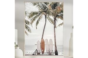 Bohemian Beach Surfboard Wall Art: Coastal Vibes for Your Space