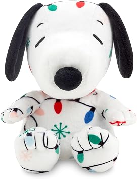 Hallmark Peanuts Holiday Plush Toy, 6" Christmas Lights Snoopy