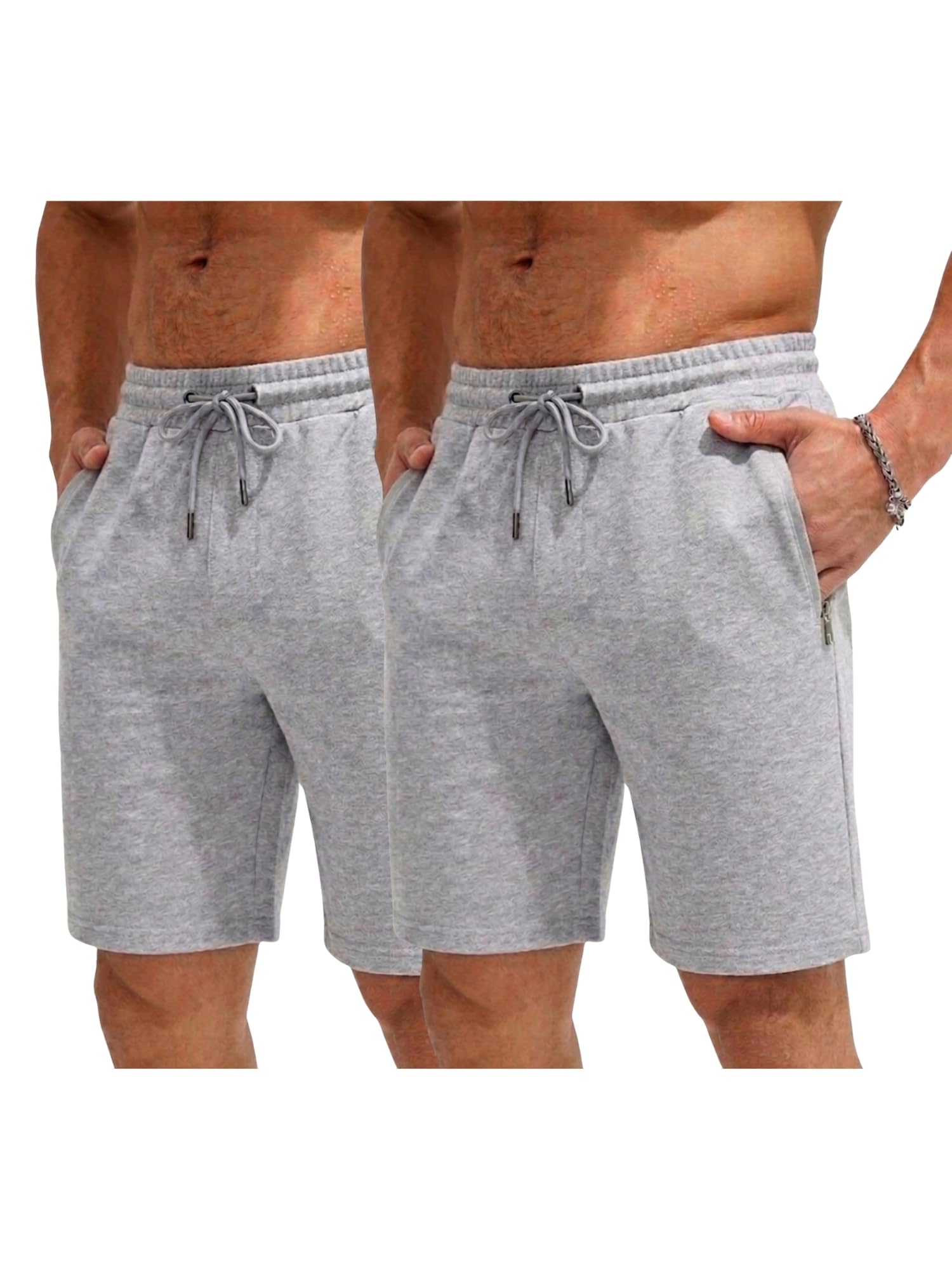 COMEOR Shorts Herren - Baumwolle Kurze Hosen, Sporthose Kurz Männer Bermuda Jogginghose, Laufshorts Sommer Trainingshose