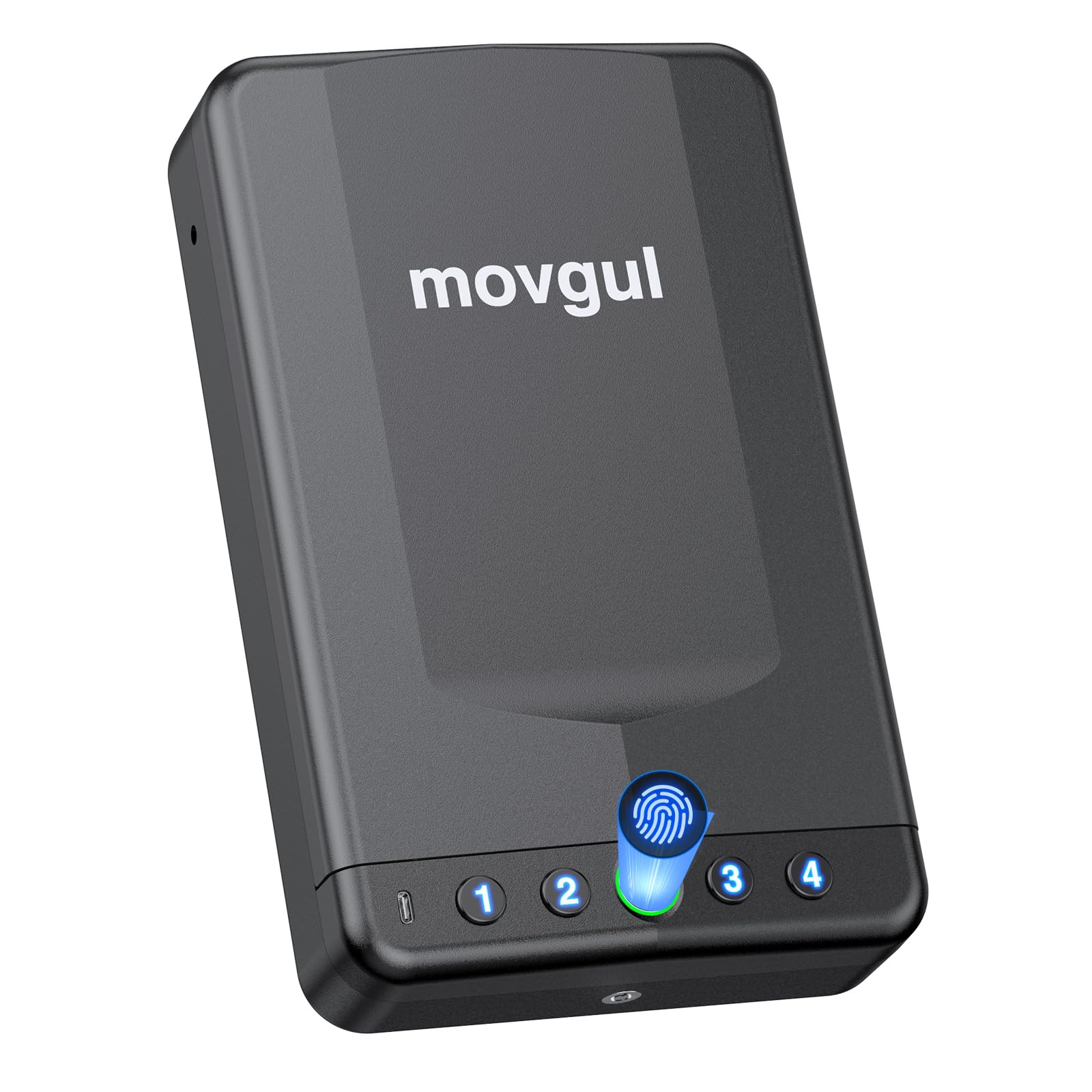 Biometric Portable Handgun Safe, Car/Bedside Mount Nightstand Home Security