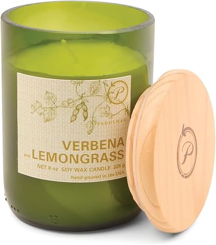 Paddywax Eco Collection Vela perfumada en tarro de cera de soja 8 onzas verbena y hierba de limón Paddywax Eco Collection Vela perfumada en tarro de cera de soja 8 onzas verbena y hierba de limón