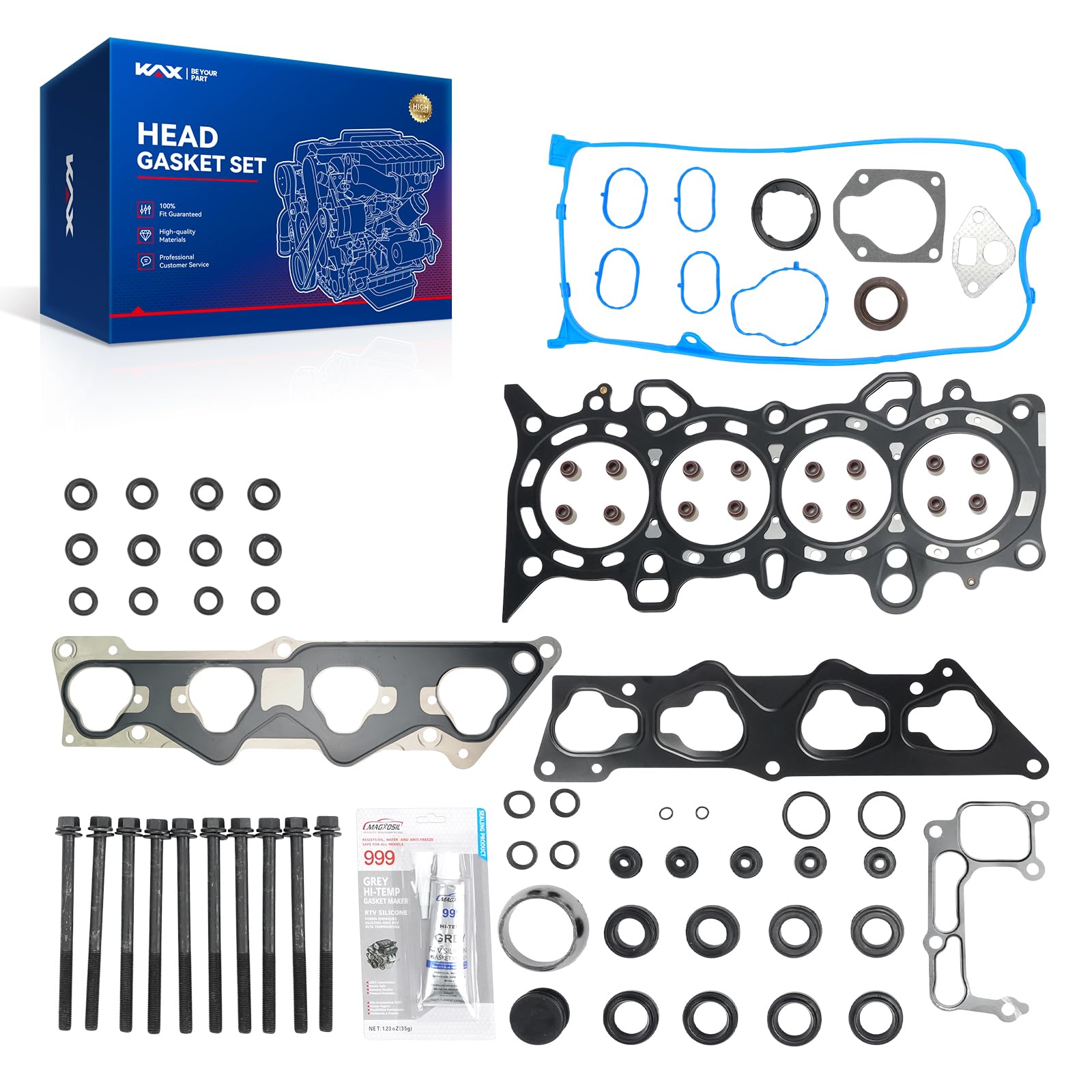 KAX Head Gasket Set Compatible with Honda Civic 2001-2005 1.7L