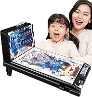 Vista 1 de Retro Arcade Game Desktop Pinball Machine Electronic Super Marble Arcade Machine Mini Pinball Juego con marcador de música ligera