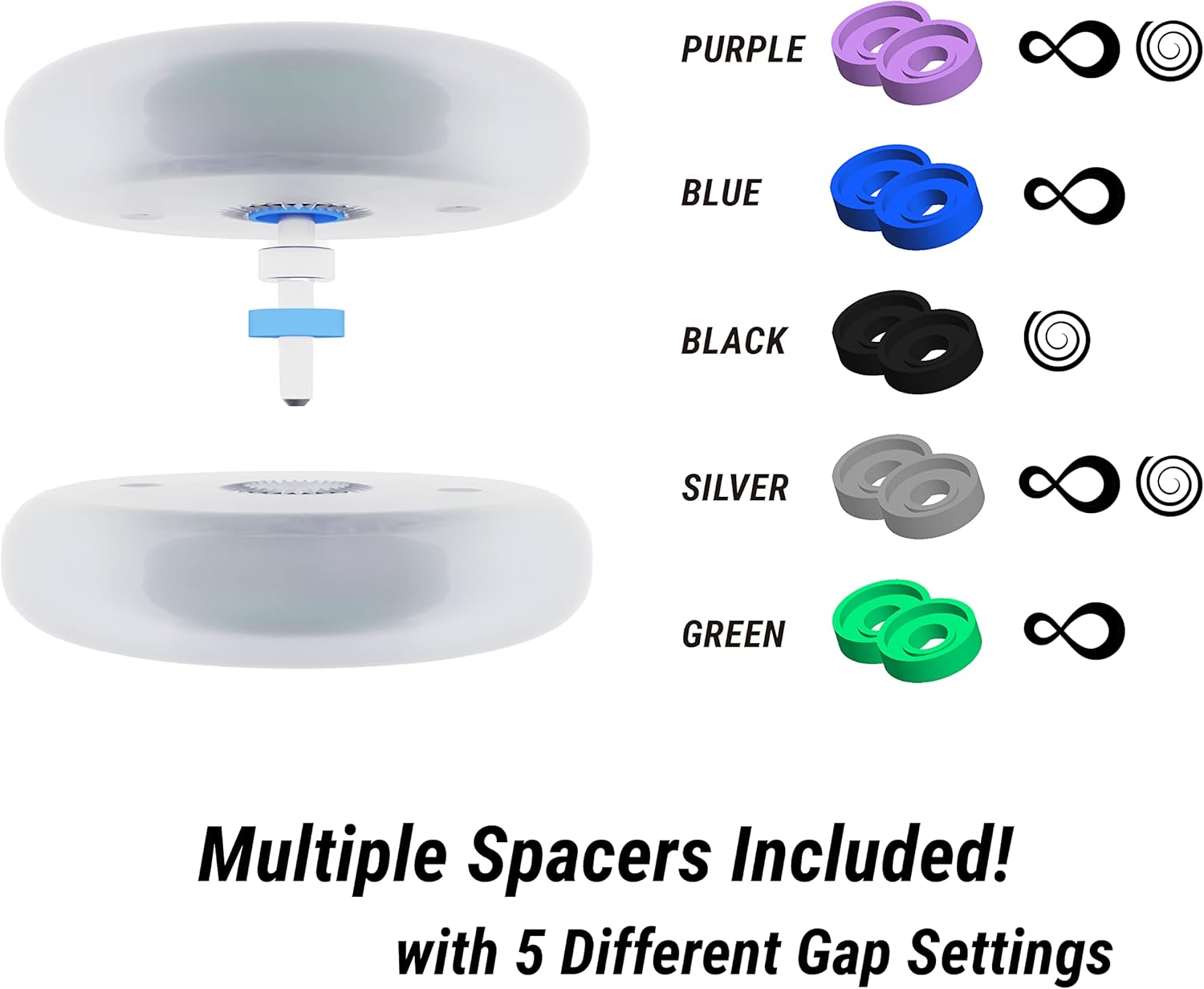 Yomega Spectrum EX-Lightup Bearing YoYo with 6 Colors + Multicolor LEDs & 5 Spacers, Pro Level Designed for looping Tricks/String Tricks, Best Performance for 2A Players.+2 Strings & 3 Month Warranty