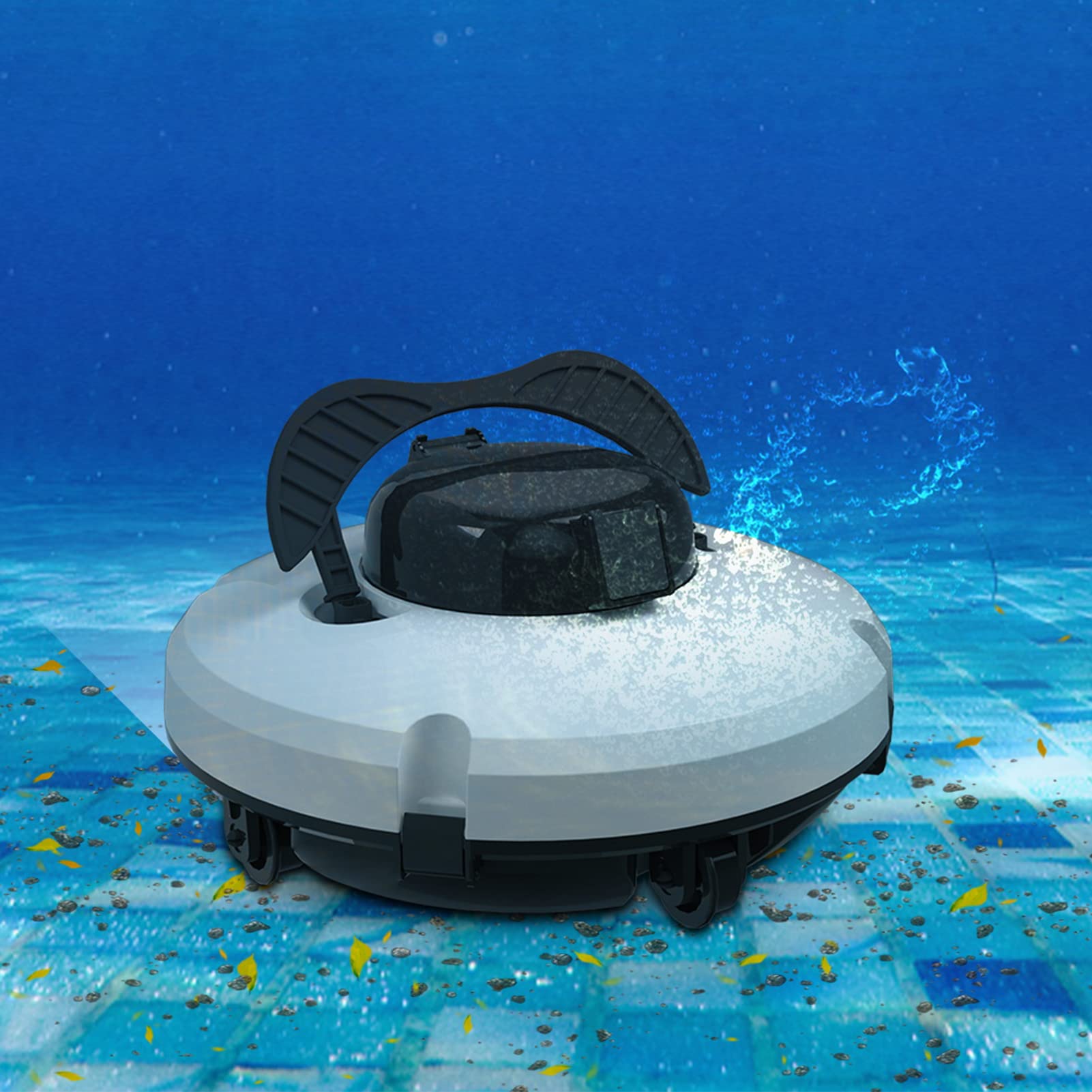 Lixada Robot per Piscina,Aspirapolvere per Piscina Automatiche Senza Fili,Aspirapolvere per Pavimenti e Power Clean da 120 Minuti, parcheggio Automatico e Arrampicata 18°