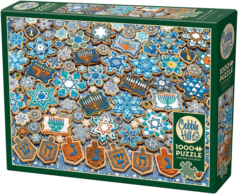 Miniatura 4 de Cobble Hill - Rompecabezas de 1000 piezas, galletas de Hanukkah, póster de muestra incluido