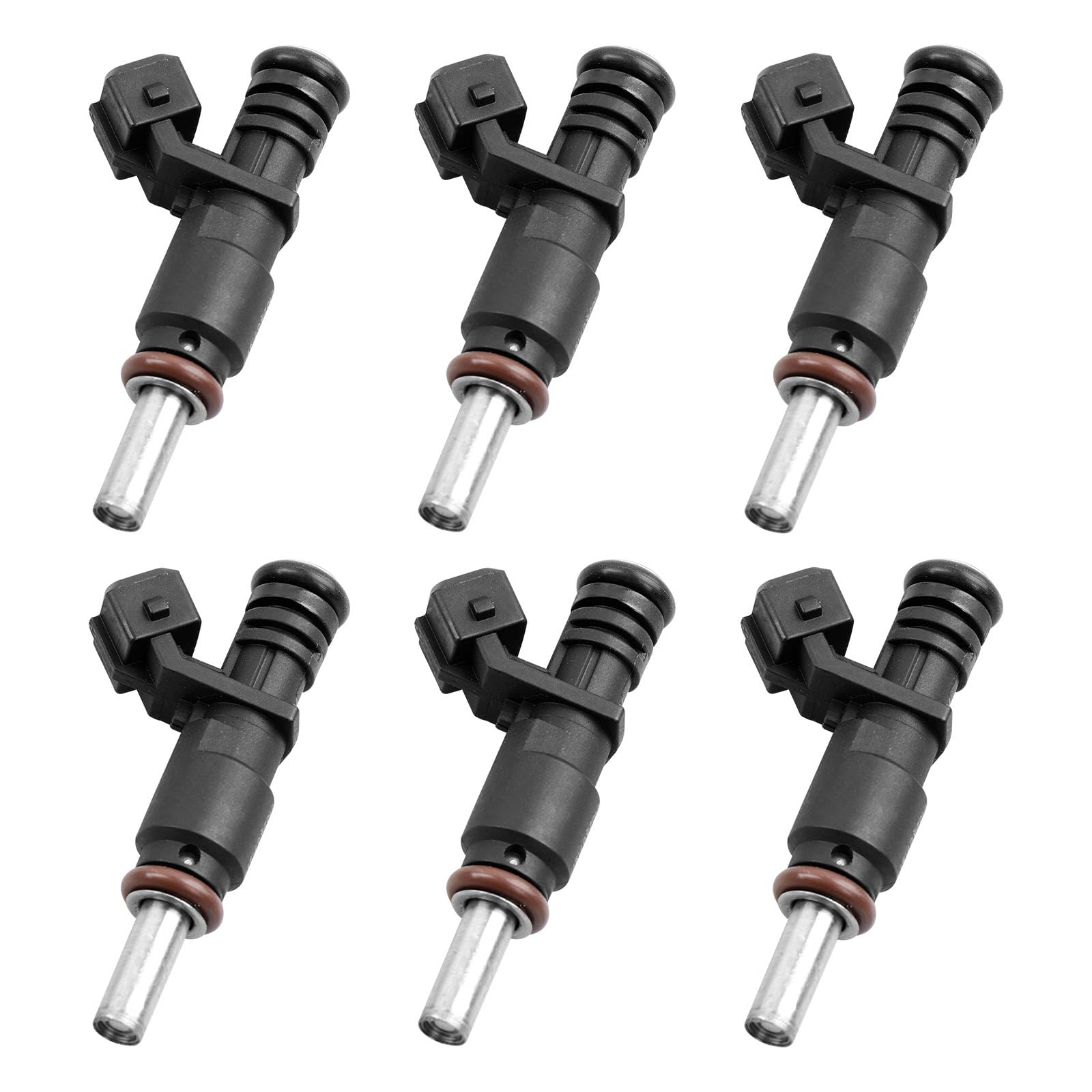 7531634 Fuel Injectors 6 Holes 6Pcs, Compatible with 2006-2012 BMW 328i 330i 530i 128i X3 X5 Z4 525i 528i 325xi 3.0L Engine, Replace# 13537531634