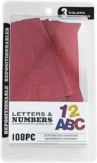 108 Pieces Poster Letters and Numbers Assorted Colors 3.75 Inches