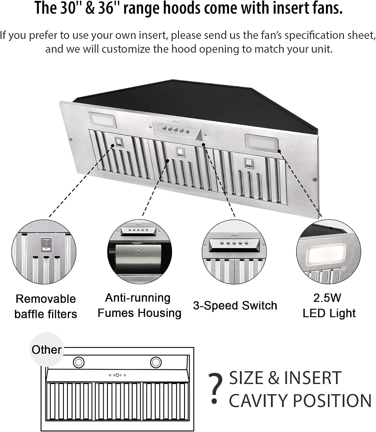 Custom Stainless Steel Range Hood, Handmade Kitchen Hood with Powerful Range Hood Insert, Classic Stove Vent Hood with Straps & Rivets,HSW200C#