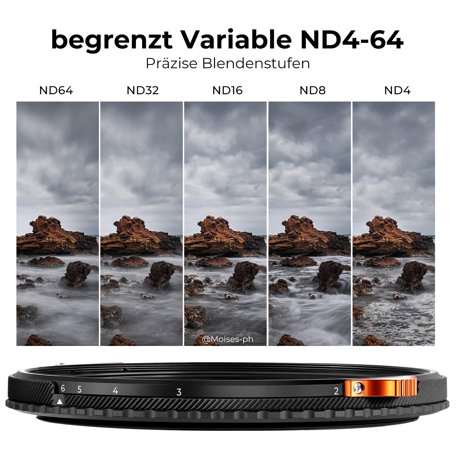 K&F CONCEPT Nano-X ND Filter 82mm CPL&ND4-ND64 2 in 1 multifunktionaler Graufilter und CPL Filter Polfilter