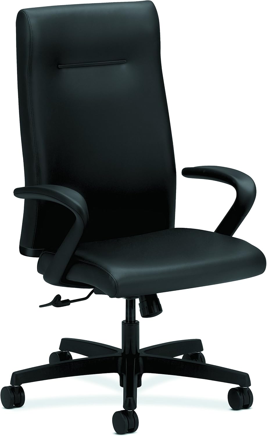 Black Leather High-Back Executive Swivel Chair