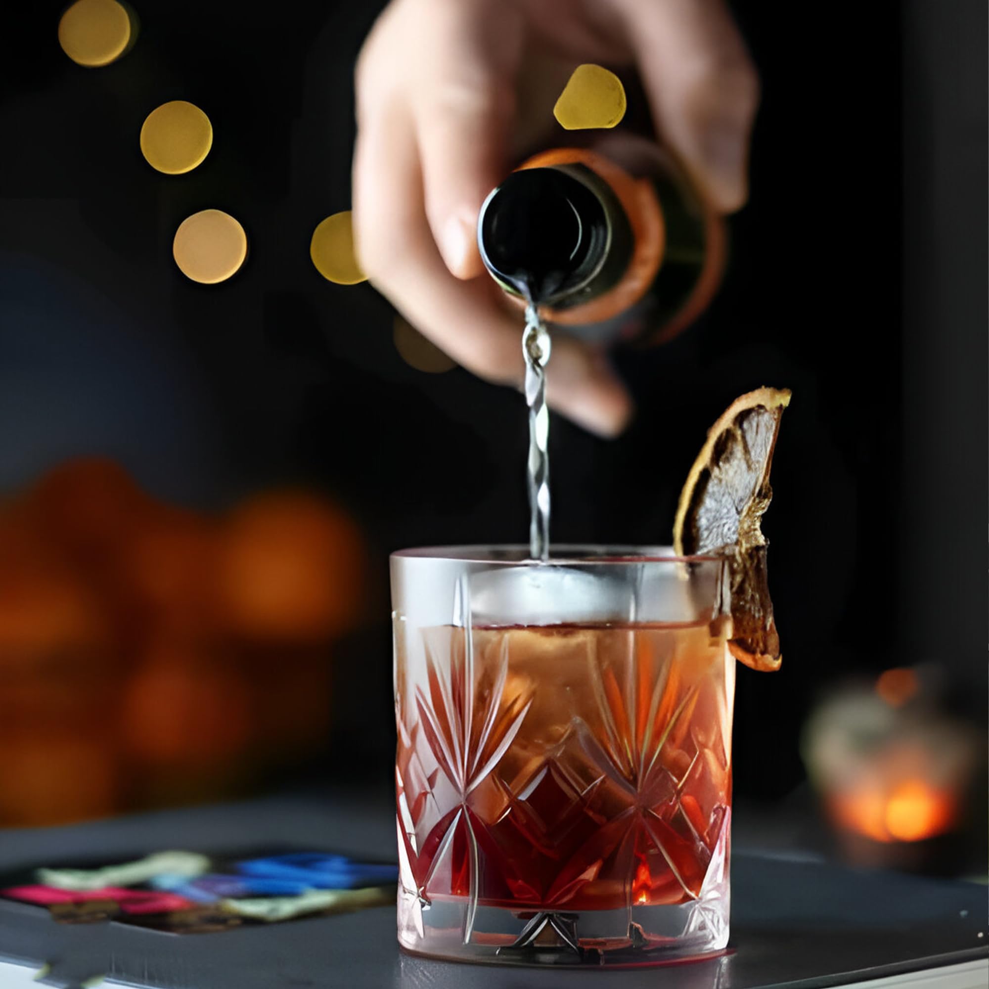 Sicignano - Juego de 6 copas de 27 cl, con 6 vasos de 34 cl, melodía para vino, agua, whisky, licores, cócteles, cristal ecológico, transparentes, resistentes, de regalo con cubo de champán blanco y 2
