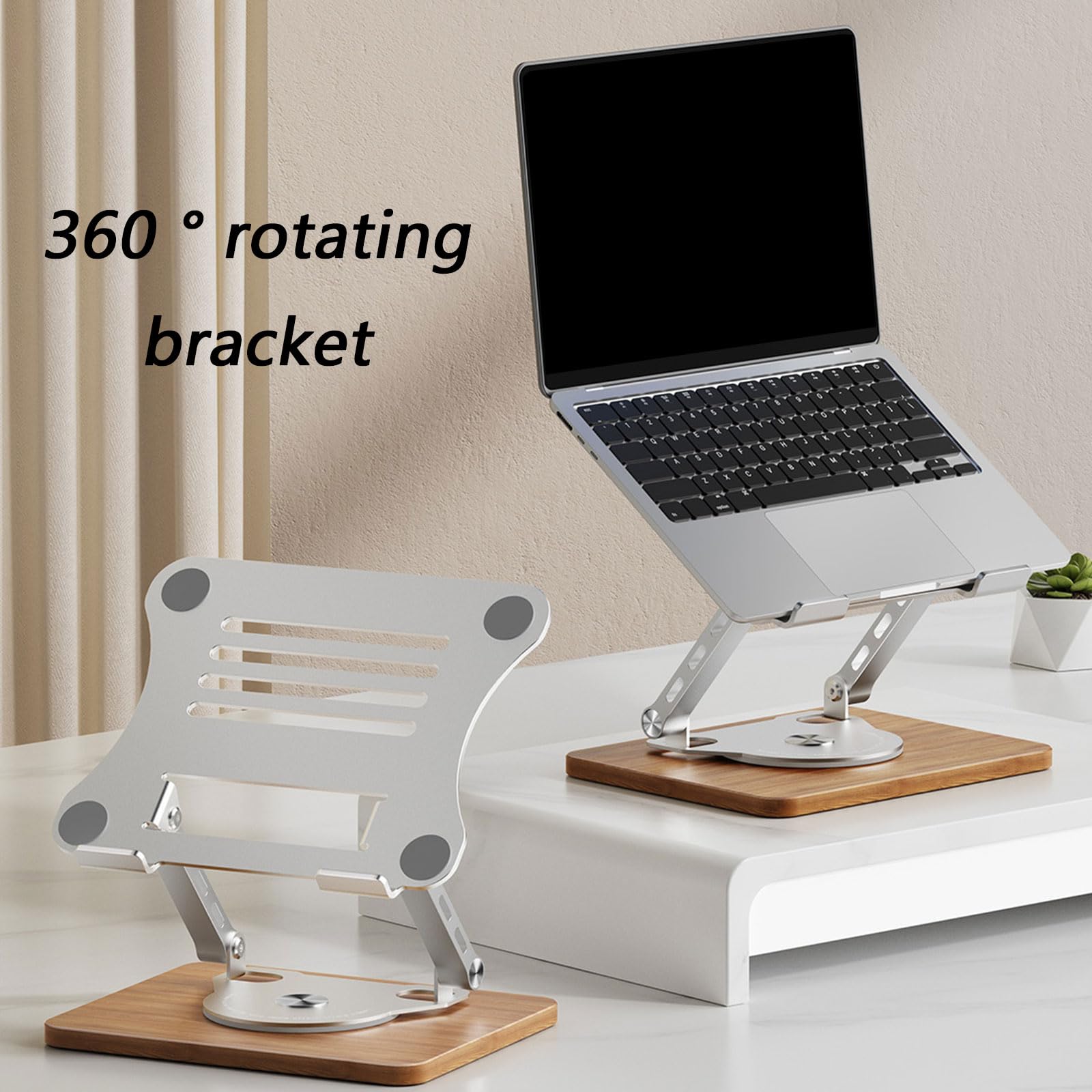 Soporte ergonómico portátil para computadora con diseño giratorio de 360 grados y altura para una mejor refrigeración del soporte de computadora