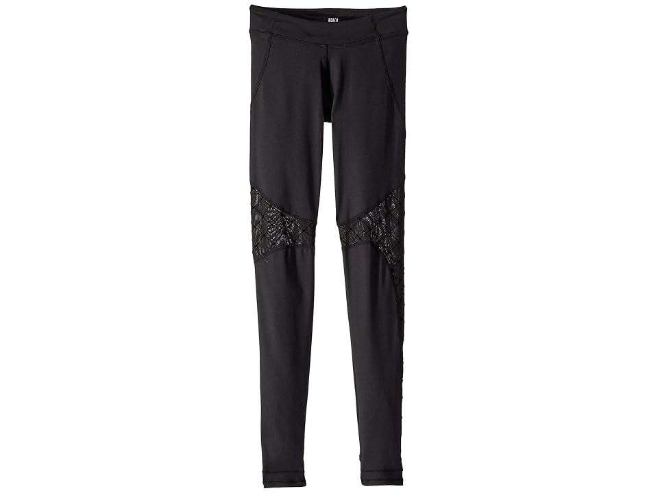 

Bloch Kids Diamond Heart Stirrup Leggings (Little Kids/Big Kids) (Black) Girl's Casual Pants