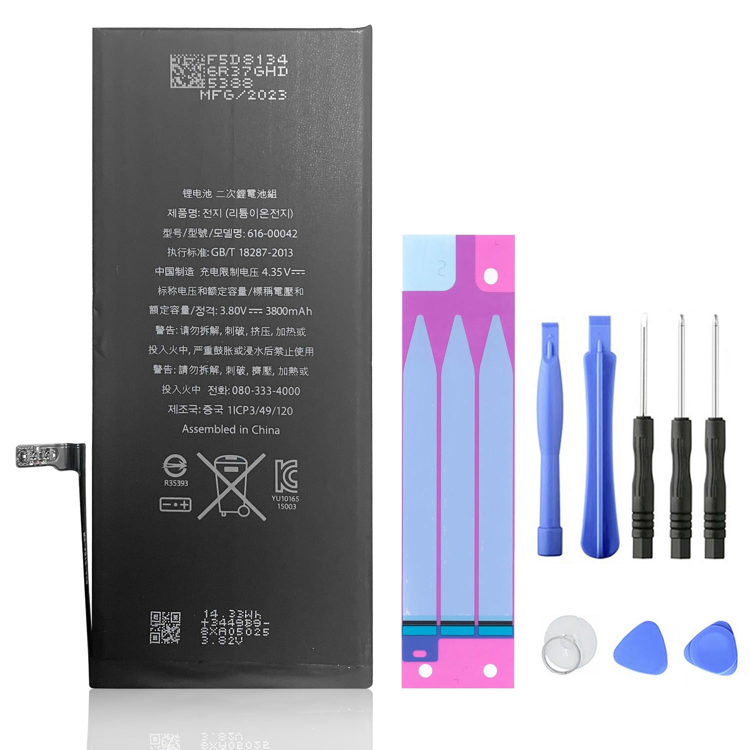 XITAIAN 3,82V 14,51Wh 3800mAh 616-00042 Bateria zapasowa do iPhone 6S Plus A1634 A1687 A1690 A1699 z Tooltik