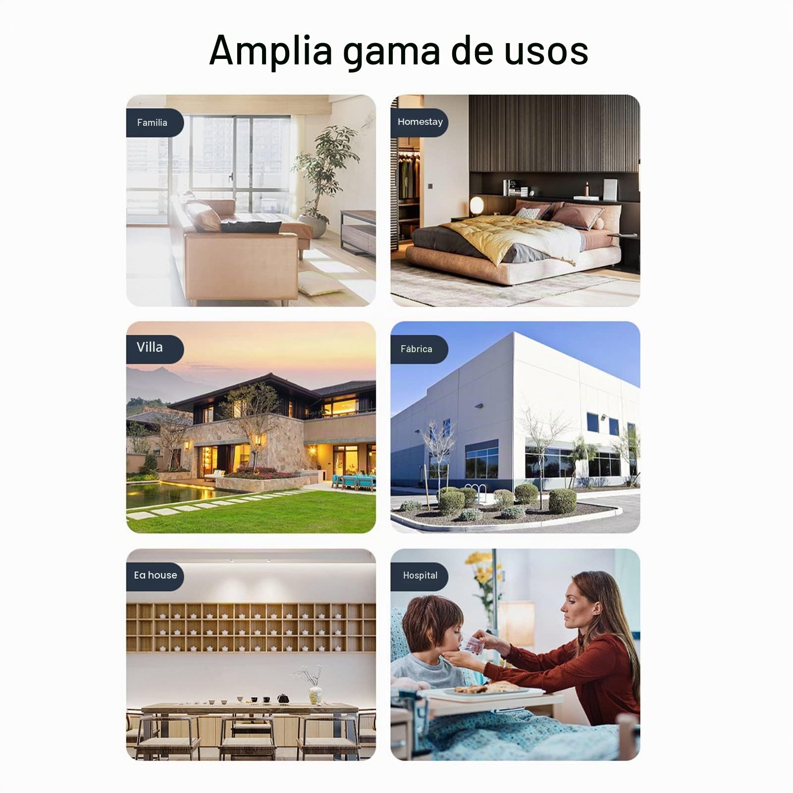 Intercomunicador Inalámbrico, Campanero de Voz, Larga Distancia y 3 Niveles de Sonido para Puerta
