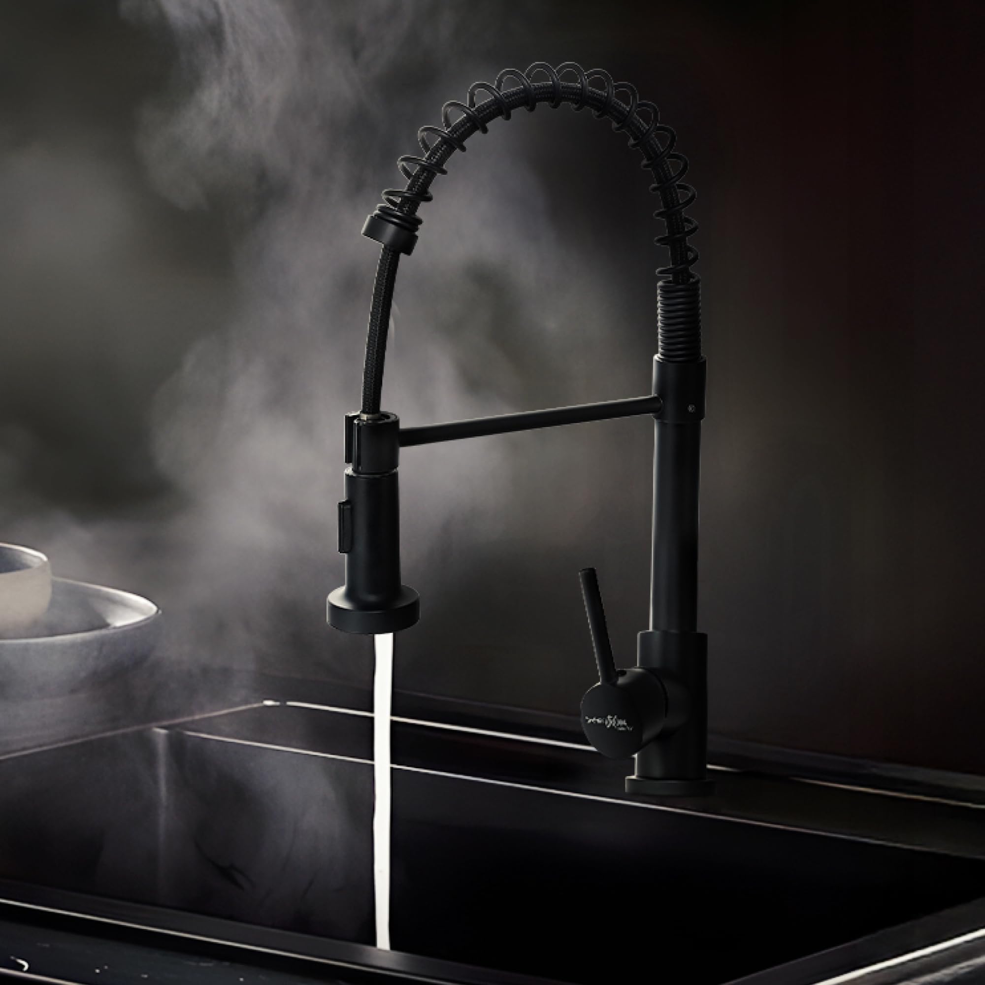 Hindware Italian Collection 2-Function Pull Out Kitchen Sink Mixer for Kitchen with Spring Feature | Made of 304-grade Stainless Steel | Elegant Matte Black Finish | 5-Year Manufacturer Warranty-image-33