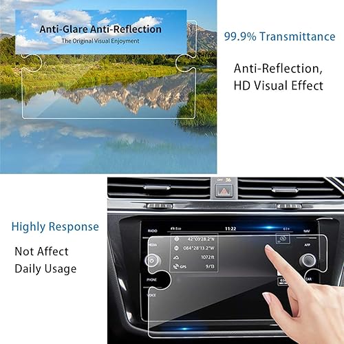 Miniatura 5 de Yumzeco Protector de pantalla compatible con Volkswagen Atlas 2019-2024, protector de pantalla para Volkswagen Tiguan Arteon 2018, 2019, 2020, 2021,