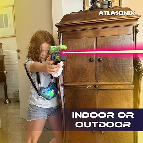 Miniatura 5 de Juego de 4 pistolas y escudos de láser para niños, ideas de regalo para niños de 5, 6, 7, 8, 9, 10, 11, 12 años, para niños y adultos, para 4