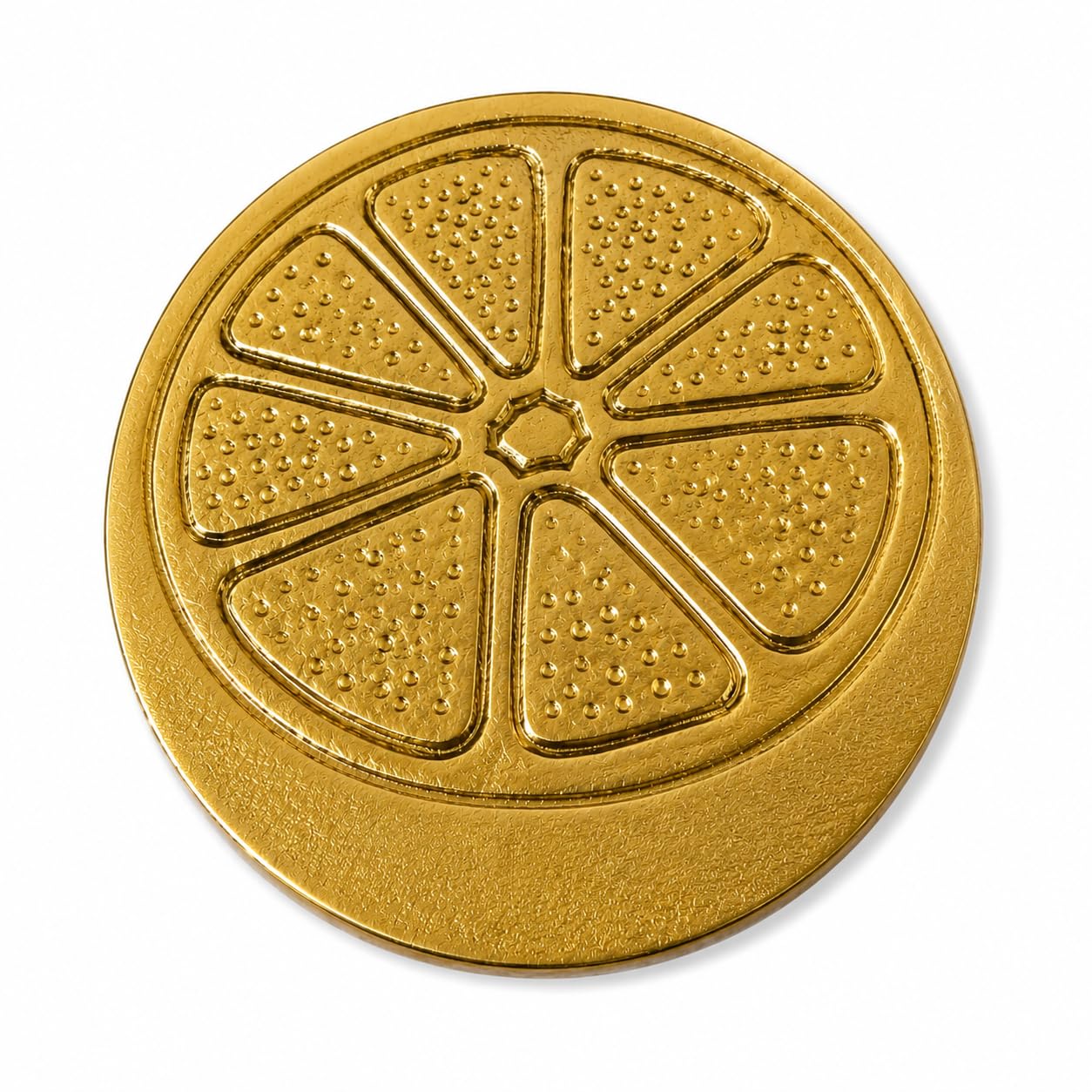 AIRA11 Decor Handcrafted Brass Gold Citrus Slice Coaster for Tea & Coffee Cups | Aluminum Metal Drink Coaster | Table Protection | Modern Home, Office & Dining Table Decor | 11 x 11 cm | Single Piece-image-17