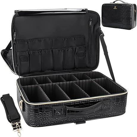 16.5'' Large Professional Travel Cosmetic Organizer Box