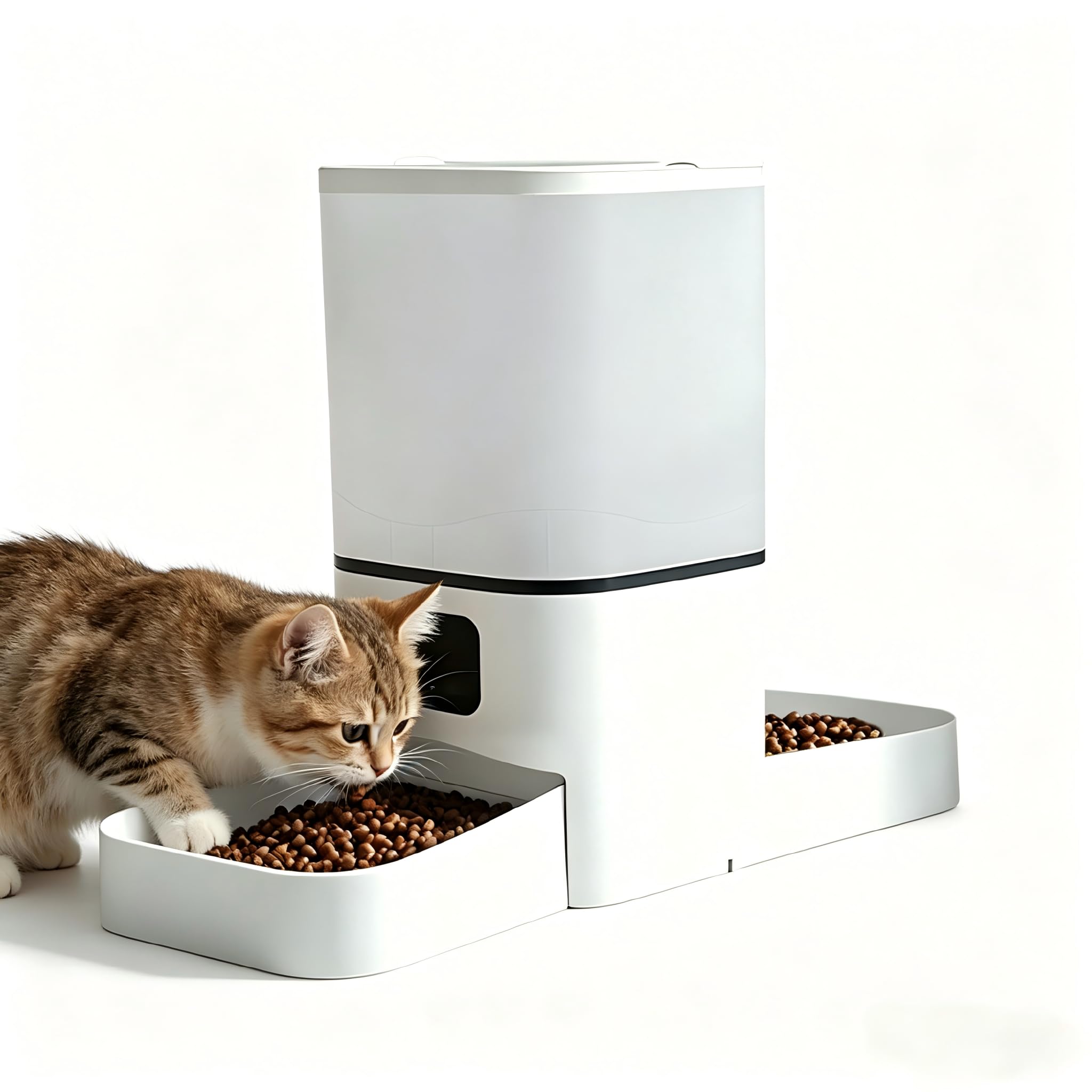 TicEaik Comedero Automático Inteligente para Gatos/Perros Pequeños-Medios, Wi-Fi 5G + 6L, Adecuado para 2 Mascotas