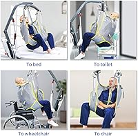 Vista 3 de Higiene universal Sling Asistencia al paciente Sling para un paciente traslado y aseo con la ayuda de un polipasto de paciente (grande)