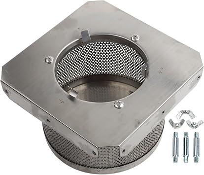 Stainless Steel 4-Sided Pyramid Patio Heater Emitter Screen and Base Replacement for Glass Tube Propane Heaters, 7in Diameter x 5.2in Height, for Compatible with Most Brands10cm