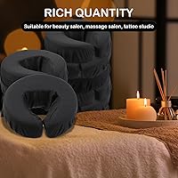Vista 5 de 24 Pcs Face Cradle Covers for Massage Table Microfiber Reusable Soft Thicker Massage Table Head Rest Covers Bulk Oil Proof Headrest Cradle Sheets