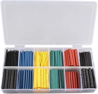 GSK Cut 280 Pcs 2:1 Heat Shrink Tubing Tube Sleeving Wrap Cable Wire 5 Color 8 Size