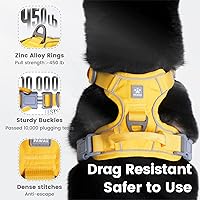 Vista 5 de Pawaii - Arnés para perro, sin tirones, con etiqueta de identificación, pechera ajustable con relleno suave y con asa de fácil control para perros