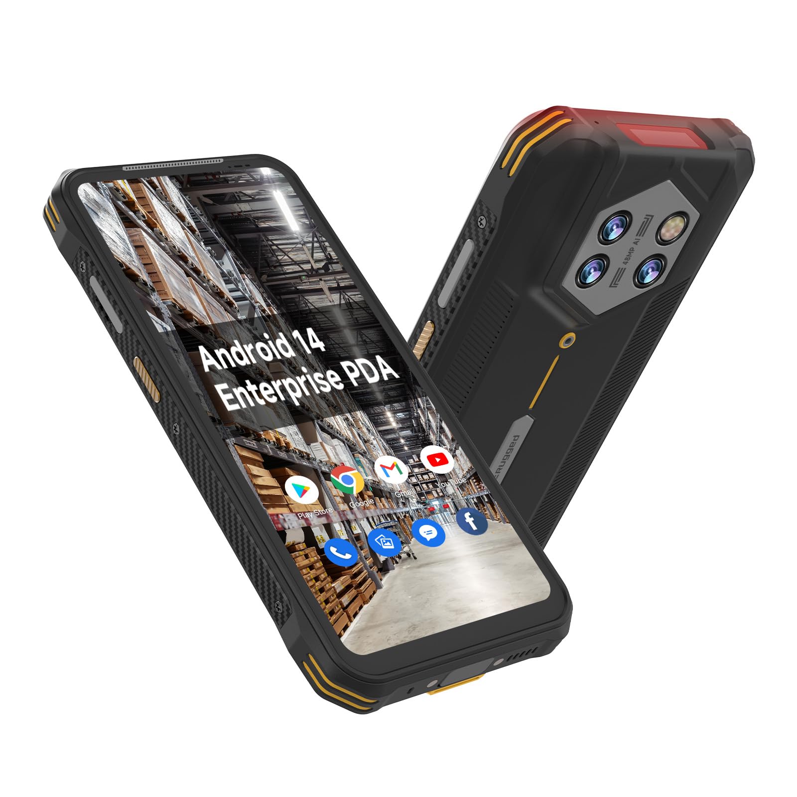 H68T Lecteur de Code Barre Android 14 PDA 4G LTE - Scanner 2D Zebra SE4710, Écran 6,6 Pouces, IP68 Robuste Ordinateur Portable pour Gestion de Stock, Logistique et Inventaire