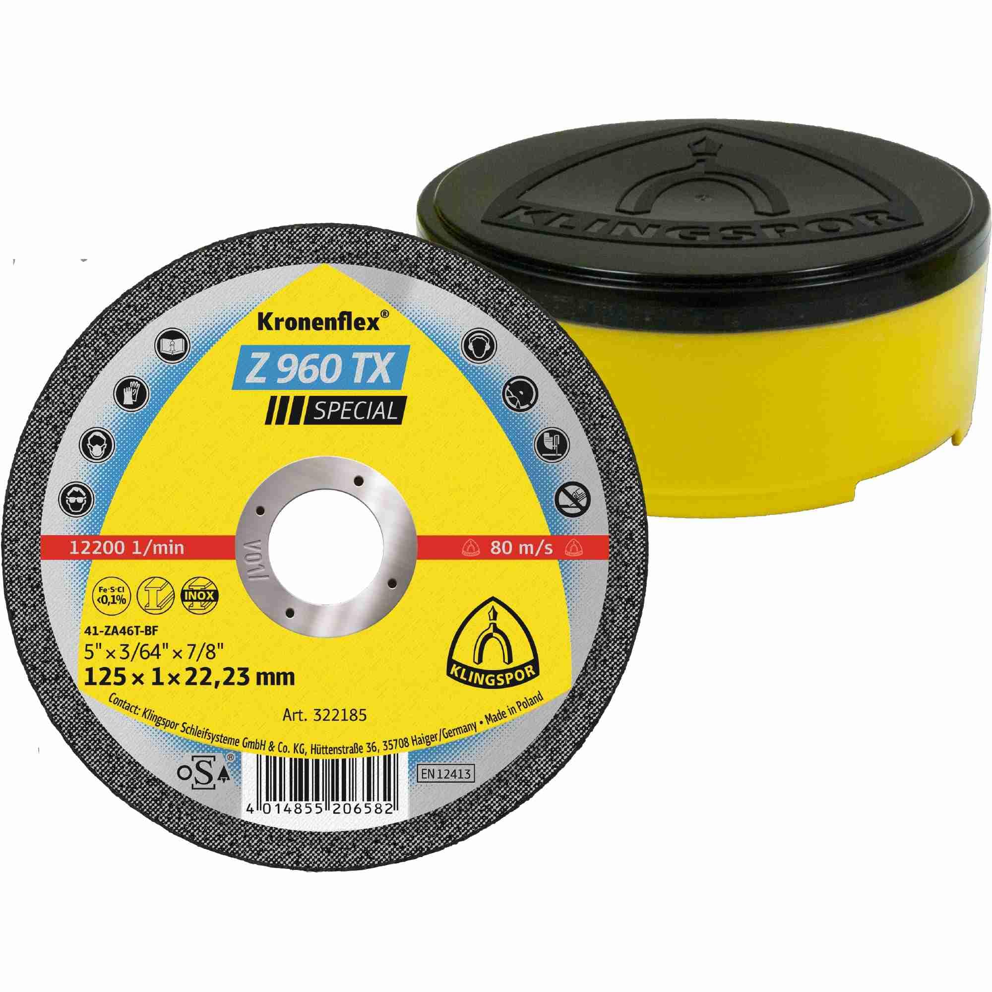 Z 960 TX - Discos de corte rectos (25 unidades, 115 x 1 x 22,23 mm)