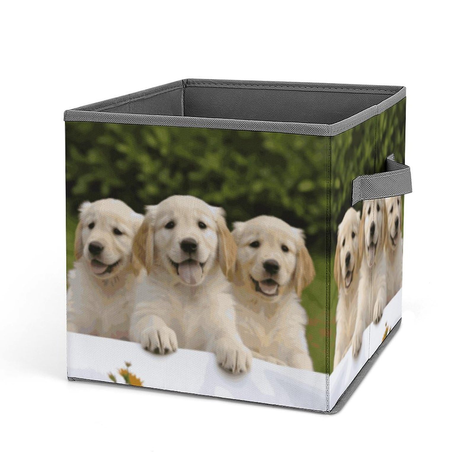 Cubes de rangement pliables avec poignée renforcée contre le désordre