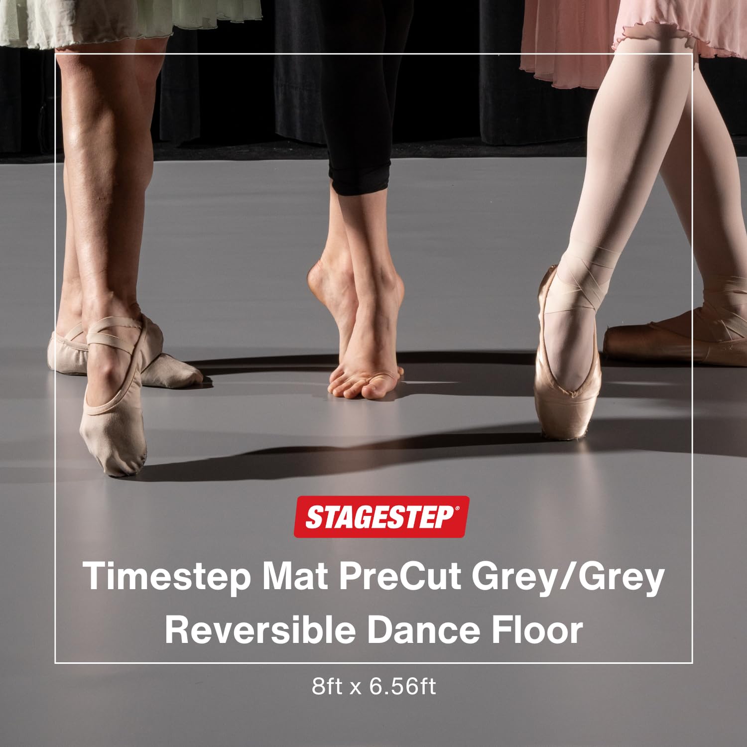 Stagestep Timestep T Mat 8’ x 6.56’ with 2 Rolls of Vinyl Tape