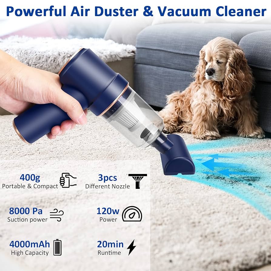 Honlibey ミニハンドヘルド掃除機 コードレス 車用掃除機 8000Pa