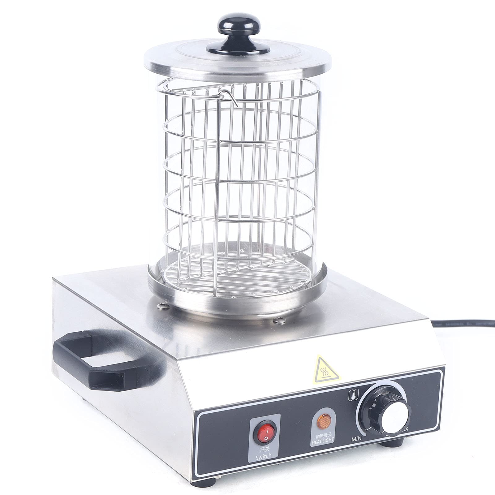 Machine à Hot Dog Pro - Réchauffeur à Hot Dogs Avec 2 Tiges Chauffantes | 350W | Acier Inoxydable