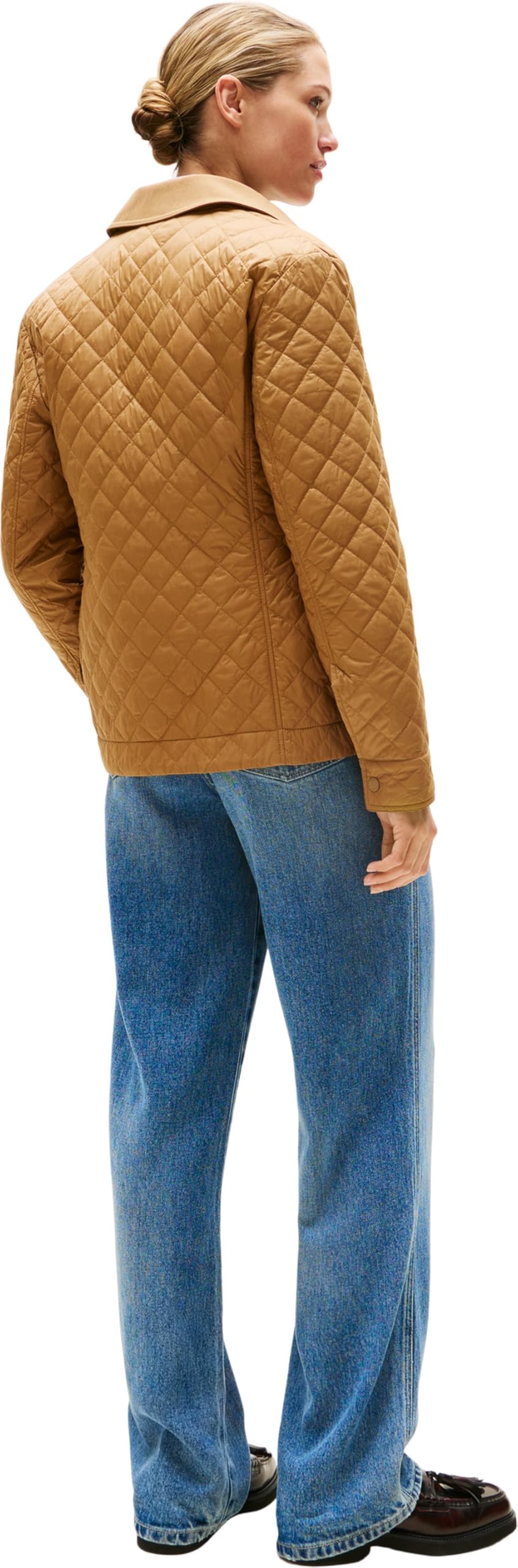 Tommy Hilfiger Cazadora acolchada Mujer Padded Nylon Slim Quilted con cuello francés