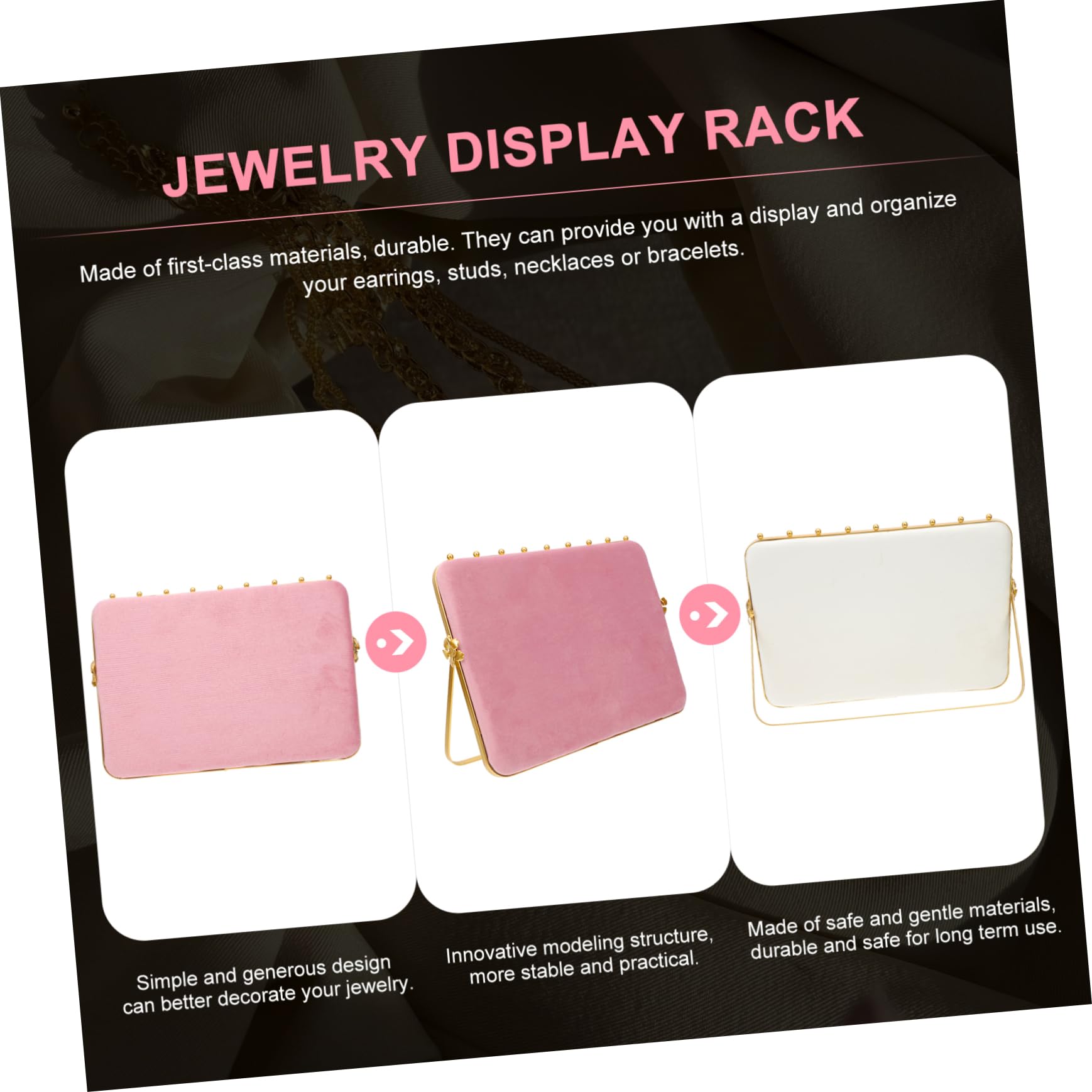 Espositore in Lega Nordico in Stile Rosa Gioielli Metallo e Struttura Organizer Multifunzionale Decorazione da Elegante Orecchini Tavolo
