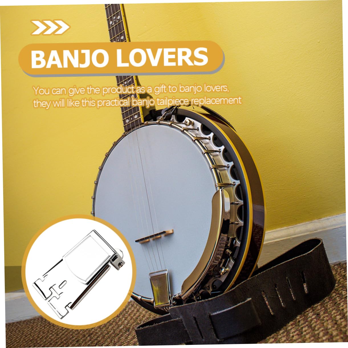 4stücke Saitige Banjo Saitenhalter Aus Hochwertigem Metall Chromfarbener Banjo Tailpiece Installieren Und Langlebig Für Musikliebhaber