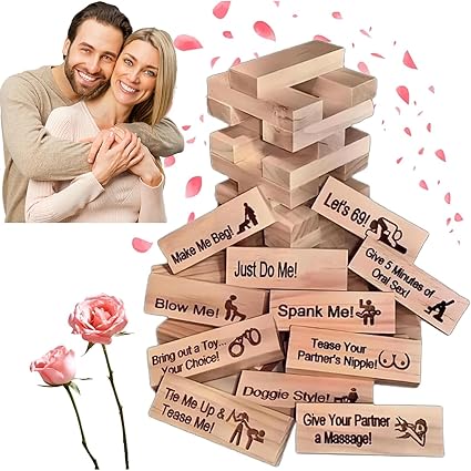 Lust Tower - Game For Adults, 48Pcs Super Naughty Block