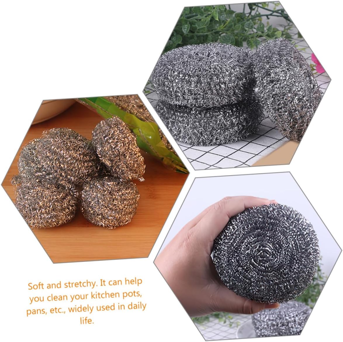 20-Pack Heavy Duty Stainless Steel Wire Cleaning Balls for Dishwashing 30g Scrubbers for Kitchen Pots and Pans Sturdy Metal Dish Brush for Home Use