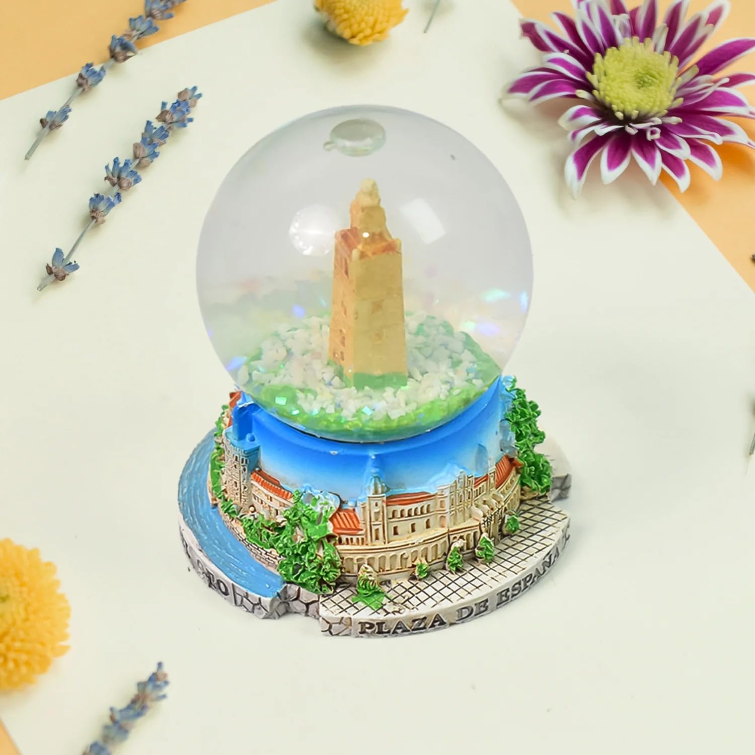 DeoDap Choco Magic Chocolate (32g) with Snow globes Souvenirs Showpiece 1 Pc – Elegant Gift Combo for Home, Office, Desk and Table Decor – Sweet and Souvenir Gift for Birthday and Special Occasions 2