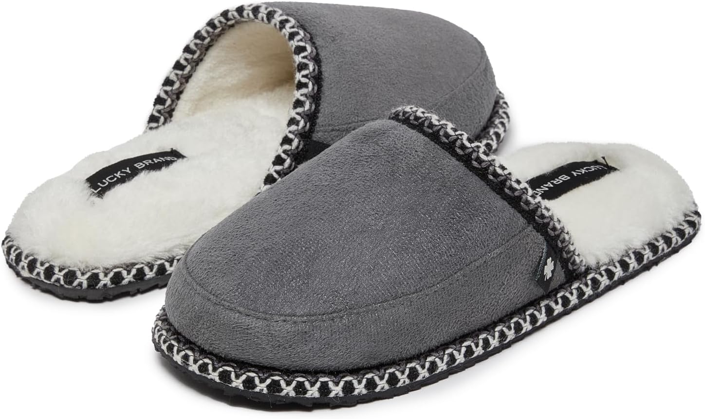 Lucky Brand Micro-Suede Memory Foam Boys Slippers - Closed Toe Plush Lined House Shoes/Kids Slippers - Image 4