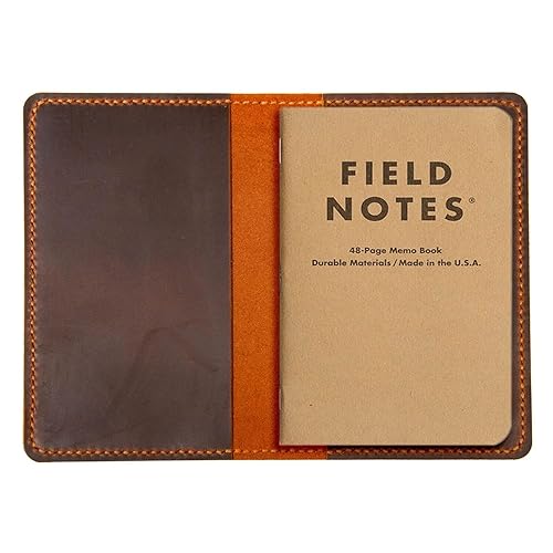 Miniatura 5 de Leather Journal Cover for Moleskine Cahier Notebook Pocket size 3.5" x 5.5" Field Notes Cover Personalized Gift Refillable Pocket Cover, Customized