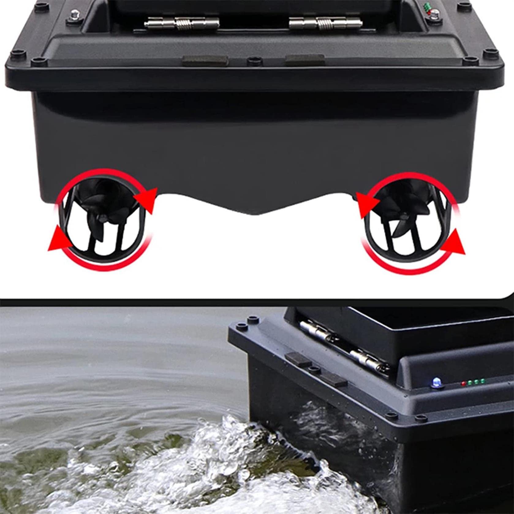 Nuevo Barco de Cebo de Pescado para Pesca de Carpa Barco de Cebo Inteligente de 500 m con batería de 5200 mAh y luz Nocturna LED Crucero automático Herramienta de Pesca Adicional