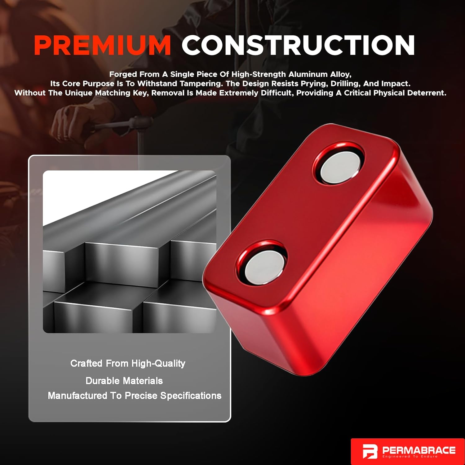 OBD2 Port Lock & Anti-Theft Lock - Universal Physical Blocker Against Key Cloning & ECU Tuning for Most Non-GM Cars, Trucks & SUVs (Red)