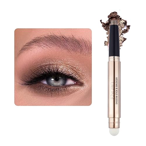 LOKFAR Lápiz de sombra de ojos para maquillaje, maquillaje, brillo de ojos, lápiz de sombra de ojos en crema giratorio, barra de sombra de ojos