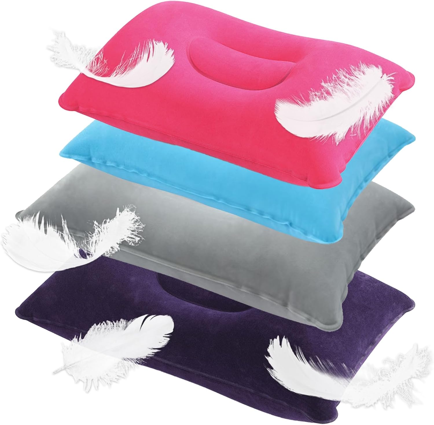 ZXTGBQ 4 Pièces Oreillers Gonflable, Coussin Gonflable de Camping de Compression, Coussin de Plage, Convient aux Voyages en Plein air et à la Randonnée