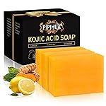 PIPIHUA Lemon Turmeric Kojic Acid Soap: Soap for Skin Combines Lemon & Turmeric & Kojic acid & Collagen & Vitamin C & Glutathione(3 Pack)